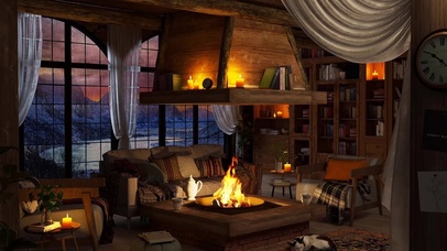 冬季雨天温暖小屋