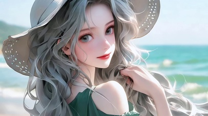 海边美少女