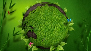 绿色护眼地球