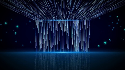 唯美蓝色线条帷幕