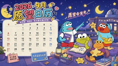 愿望会发光九月愿望日历