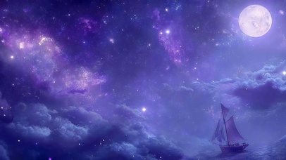紫色梦幻星辰大海