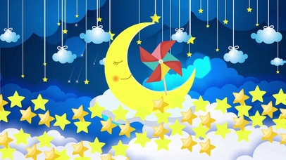 卡通唯美夜晚背景