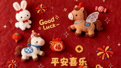 平安喜乐新年快乐桌面主题