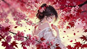 枫樱唯美古风少女