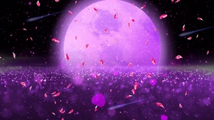 浪漫紫色月亮情人节