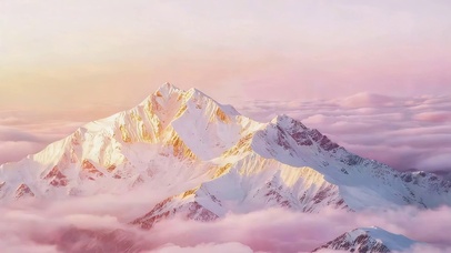 唯美的雪山