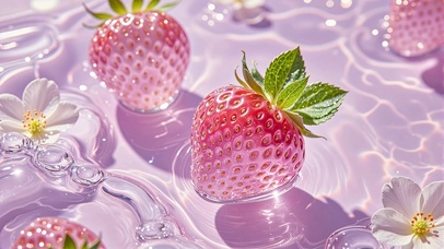夏日清凉水晶草莓