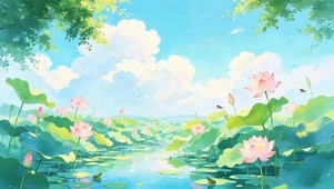 夏日荷花