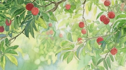 夏天杨梅树带鱼屏