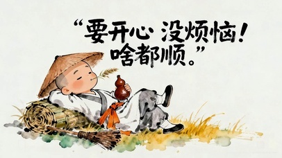 要开心，没烦恼，啥都顺