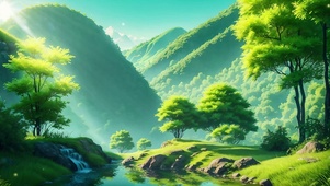 山林溪流