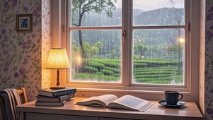 【雨景】窗外的乡野雨景