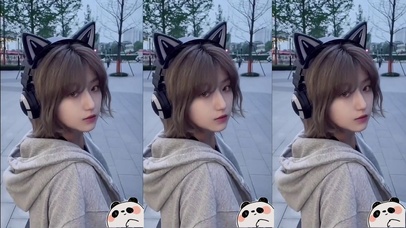 短发美女