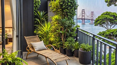 【雨景】阳台外的雨