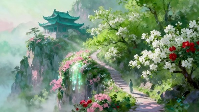 唯美绿色山间小路