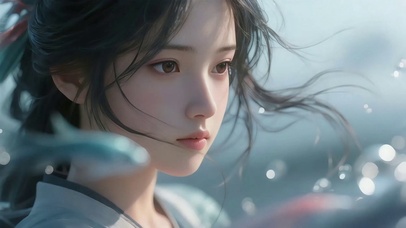 水下古风少女