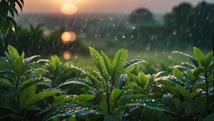 雨中绿叶