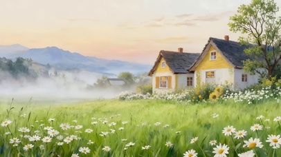 清纯的乡村花海