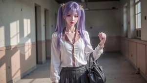 双马尾高冷气质国漫女神