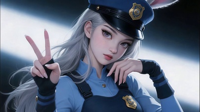 兔子警官唯美女孩