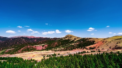 4K西藏高原地貌山川