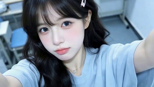 教室里可爱女孩