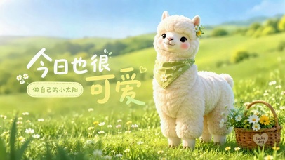 今日也很可爱治愈小羊驼