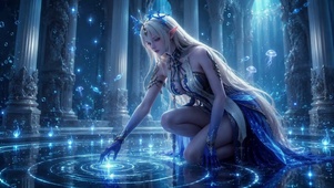 幽蓝海底精灵美少女