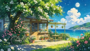 小清新树下小屋
