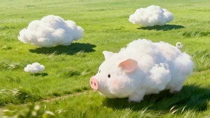 欢乐的云朵猪