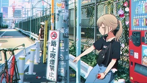 车站旁的少女