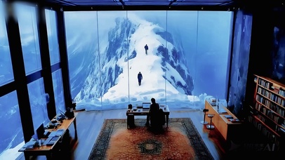 窗望雪路忆峥嵘