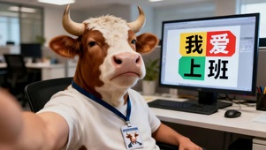  🐮 来 上 班