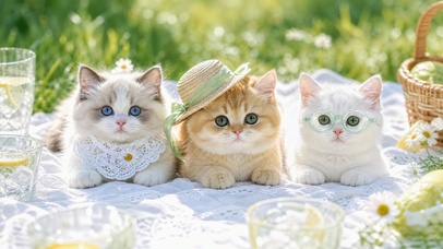 三只软萌小猫