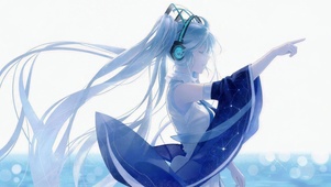 二次元耳机少女