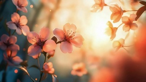  微光午后树林梦幻梅花