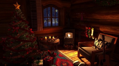 冬季圣诞节舒适的小屋