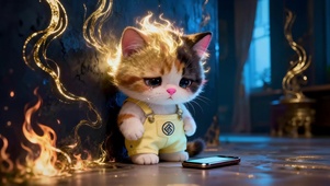 荧光猫咪