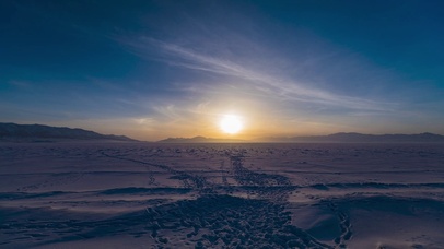 赛里木湖的夕阳