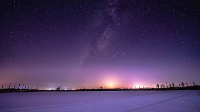 4K冰雪星空银河延时