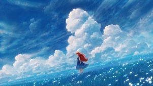 蓝天下的少女