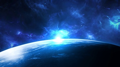 4K星空粒子星球