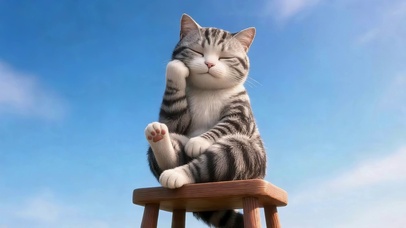 冥想的猫咪