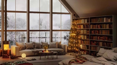 温暖的冬日早晨