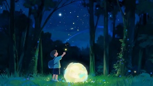 夜景星空男孩