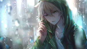 雨中少年