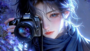 蓝调暗夜花影