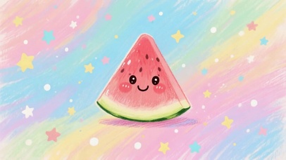 可爱西瓜插画