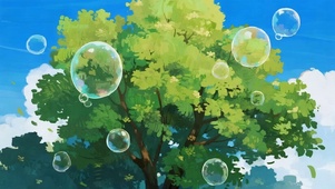 树影泡泡